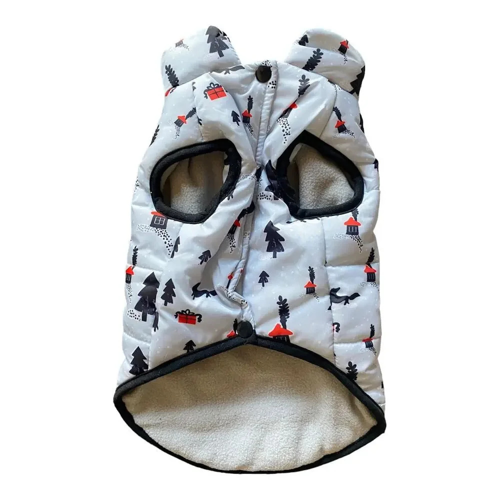 Dog Clothes Winter Fall Warm Vest Size Large 100% Cotton Sleeveless  Button UP